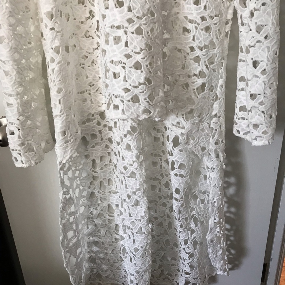 White high low white eyelet tunic!